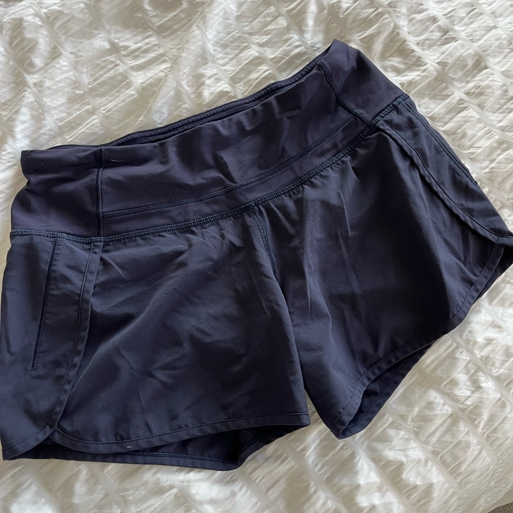 Navy speed up lululemon shorts